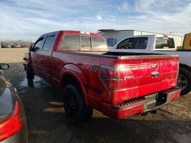 1FTFW1EF8DFA44892 - 2013 FORD F150 SUPERCREW RED photo 2