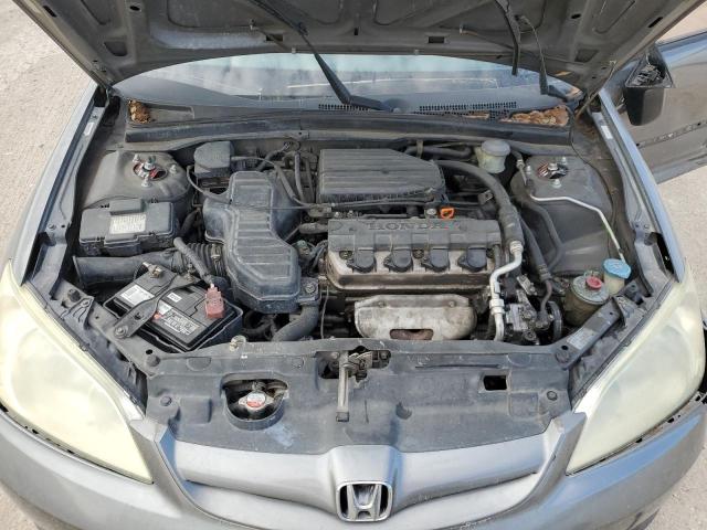 2HGES16525H509438 - 2005 HONDA CIVIC LX GRAY photo 11