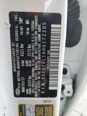 5XXGT4L14HG172205 - 2017 KIA OPTIMA LX 白色 照片 12