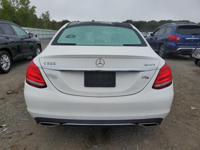 55SWF4KB8GU137745 - 2016 MERCEDES-BENZ C 300 4MATIC WHITE photo 6
