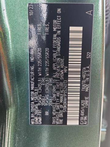 5TDKDRAH1PS524013 - 2023 TOYOTA HIGHLANDER L GREEN photo 13