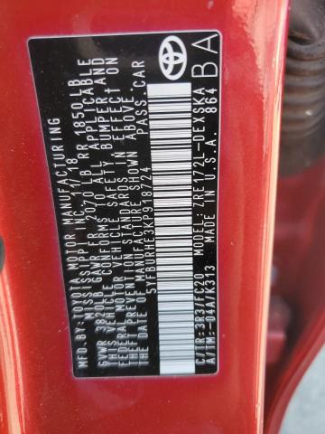 5YFBURHE3KP918724 - 2019 TOYOTA COROLLA L 红色 照片 13