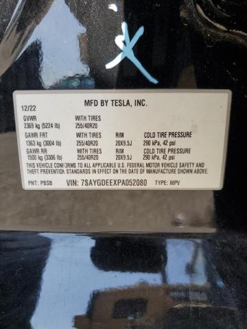 7SAYGDEEXPA052080 - 2023 TESLA MODEL Y 黑色 照片 14