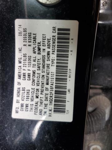 1HGCR2F56FA015107 - 2015 HONDA ACCORD SPORT BLACK photo 12