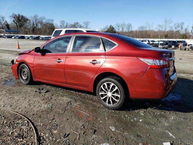 3N1AB7AP3FL653052 - 2015 NISSAN SENTRA S RED photo 2