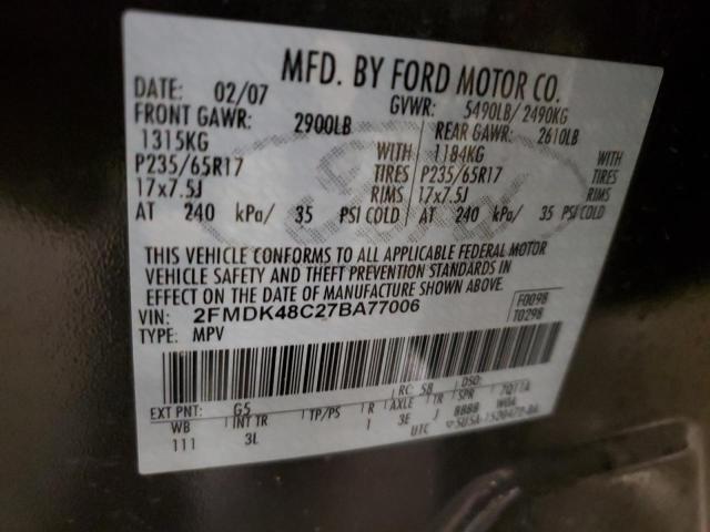 2FMDK48C27BA77006 - 2007 FORD EDGE SEL GRAY photo 13