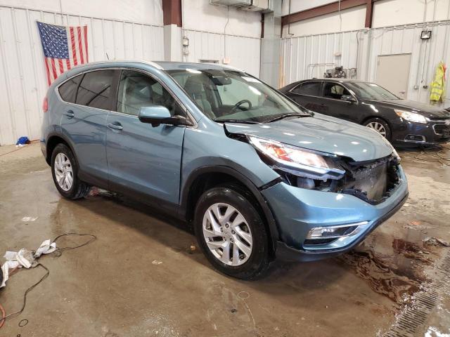 2HKRM4H71FH698327 - 2015 HONDA CR-V EXL BLUE photo 4