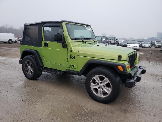 1J4FA39S74P761788 - 2004 JEEP WRANGLER X GREEN photo 4