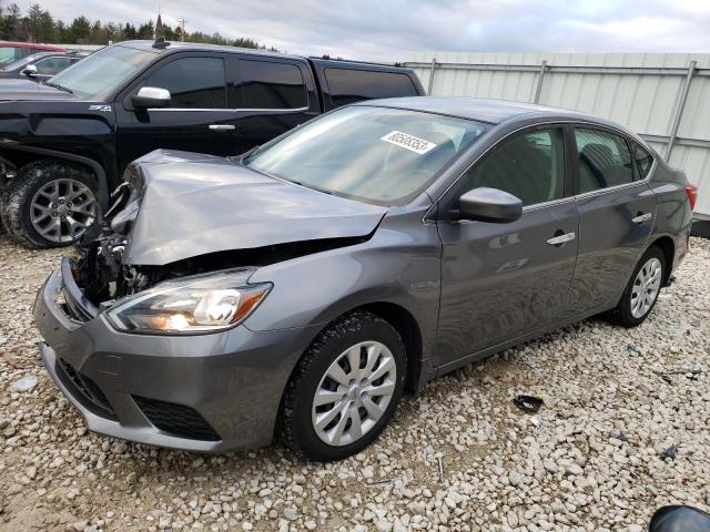 3N1AB7AP0KY310714 - 2019 NISSAN SENTRA S GRAY photo 1