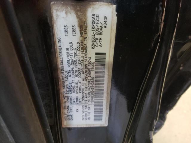 5TEPM62N14Z442886 - 2004 TOYOTA TACOMA BLACK photo 13