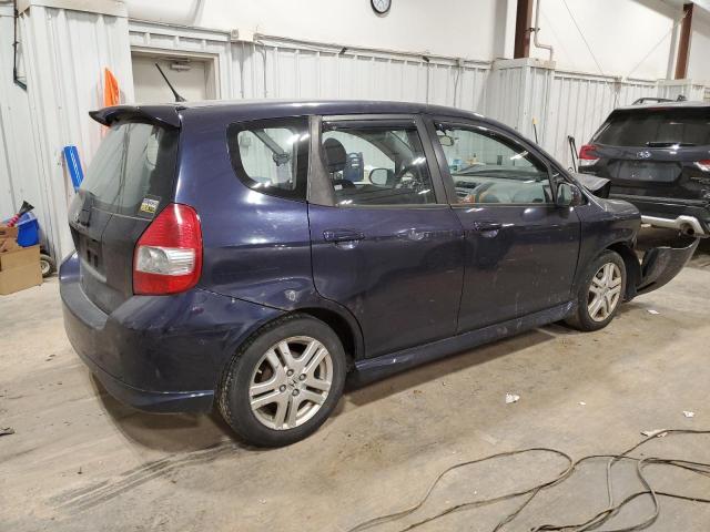 JHMGD38638S031030 - 2008 HONDA FIT SPORT BLUE photo 3