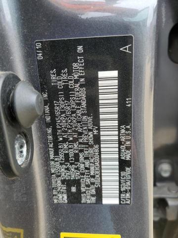 5TDZA3EH3AS004806 - 2010 TOYOTA HIGHLANDER GRAY photo 12