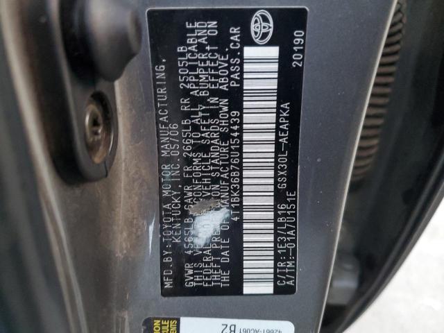 4T1BK36B76U154439 - 2006 TOYOTA AVALON XL GRAY photo 12