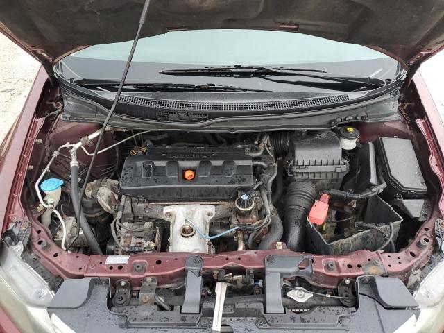 2HGFB2F53CH609300 - 2012 HOND CIVIC LX BURGUNDY photo 11