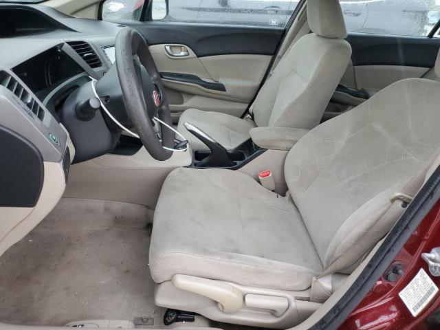 2HGFB2F53CH609300 - 2012 HOND CIVIC LX BURGUNDY photo 7