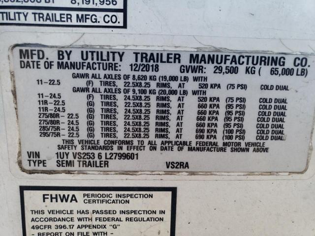 1UYVS2536L2799601 - 2020 UTILITY VS2RA 白色 照片 10