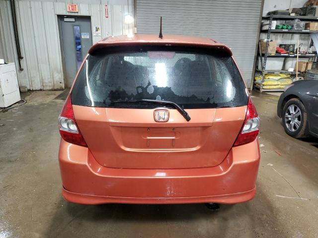 JHMGD38627S008000 - 2007 HONDA FIT S ORANGE photo 6