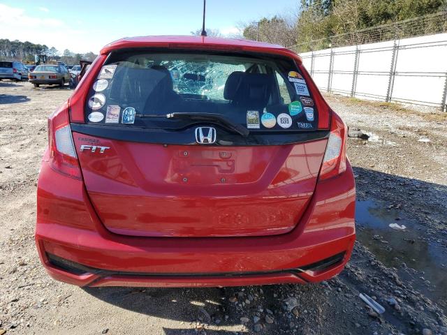 3HGGK5H46KM727030 - 2019 HONDA FIT LX RED photo 6