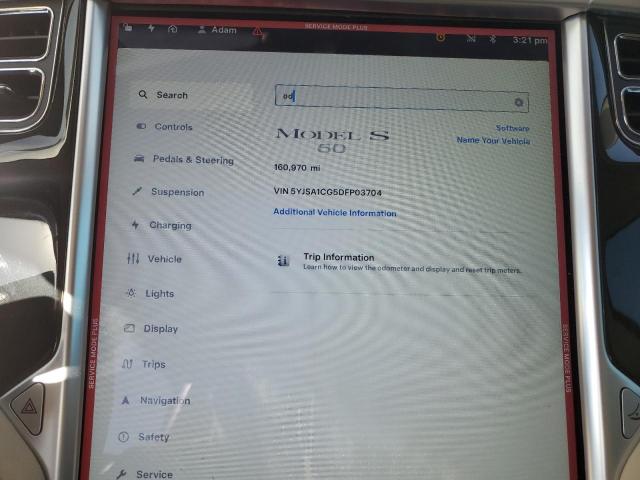 5YJSA1CG5DFP03704 - 2013 TESLA MODEL S SILVER photo 9