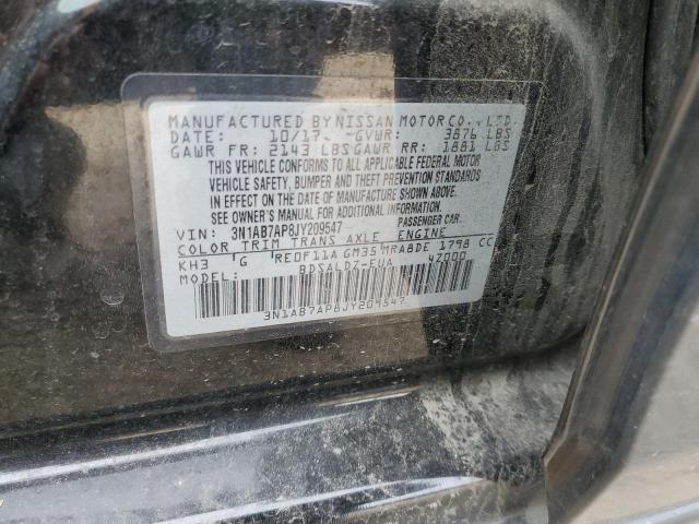 3N1AB7AP8JY209547 - 2018 NISSAN SENTRA S GRAY photo 12