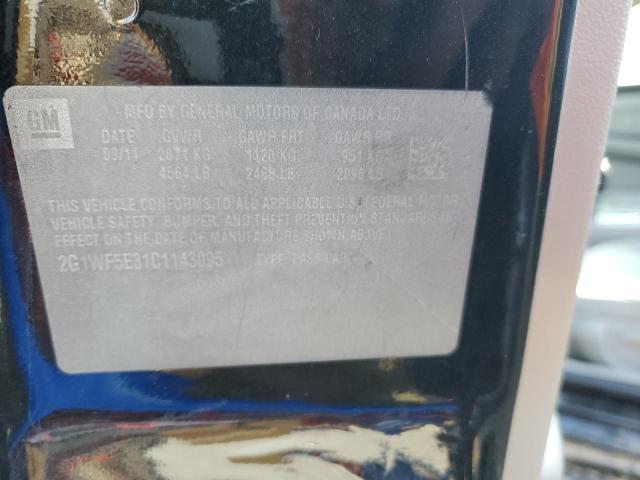 2G1WF5E31C1143095 - 2012 CHEVROLET IMPALA LS BLACK photo 13