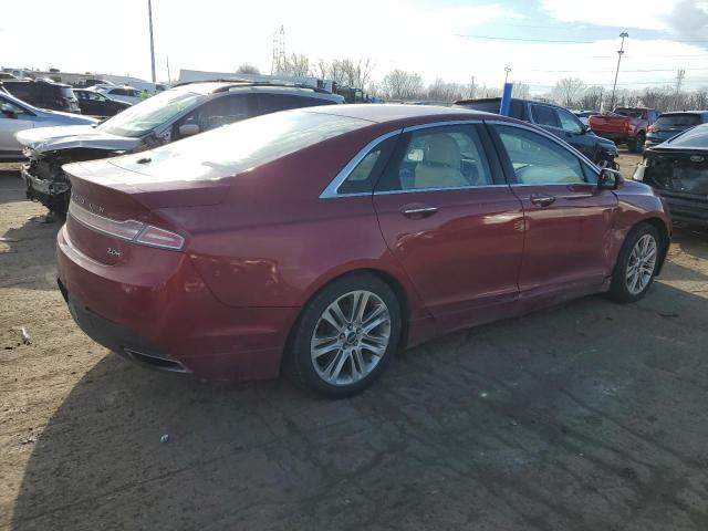 3LN6L2LU7ER822714 - 2014 LINCOLN MKZ HYBRID BURGUNDY photo 3