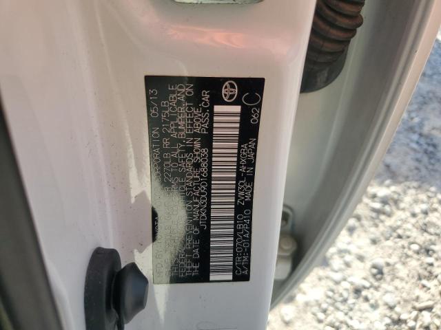 JTDKN3DU9D1688038 - 2013 TOYOTA PRIUS თეთრი ფოტო 12