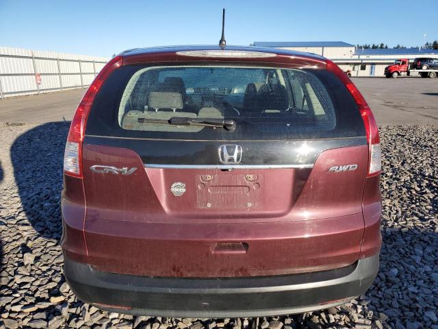 5J6RM4H30DL084921 - 2013 HONDA CR-V LX MAROON photo 6