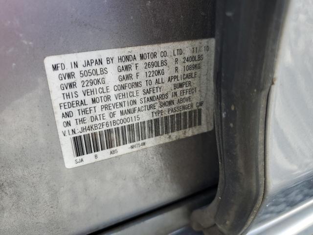 JH4KB2F61BC000115 - 2011 ACURA RL SILVER photo 13