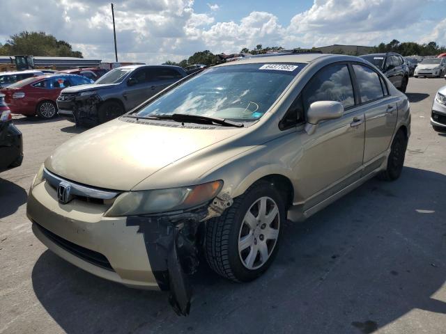 1HGFA16507L086937 - 2007 HONDA CIVIC LX GOLD photo 2