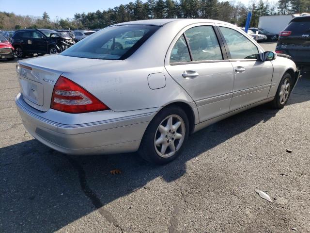 WDBRF81J23F414411 - 2003 MERCEDES-BENZ C 240 4MATIC SILVER photo 3