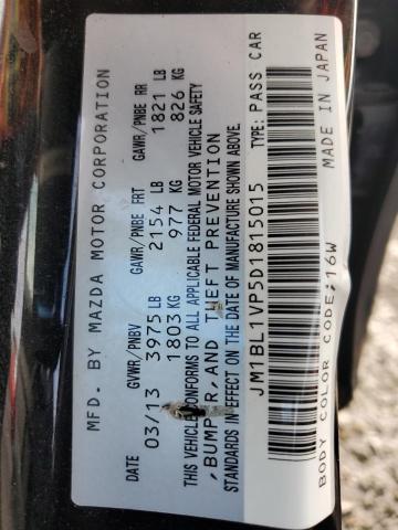 JM1BL1VP5D1815015 - 2013 MAZDA 3 I BLACK photo 12