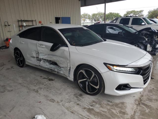 1HGCV1F44MA053185 - 2021 HONDA ACCORD SPORT SE WHITE photo 4