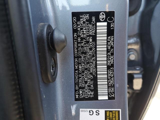 JTDEPRAE3LJ109101 - 2020 TOYOTA COROLLA LE 蓝色 照片 12