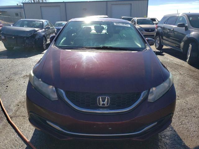 19XFB2F57FE068590 - 2015 HONDA CIVIC LX BURGUNDY photo 5