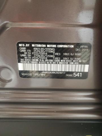 JA4AD2A36KZ029217 - 2019 MITSUBISHI OUTLANDER ES Boz foto 13