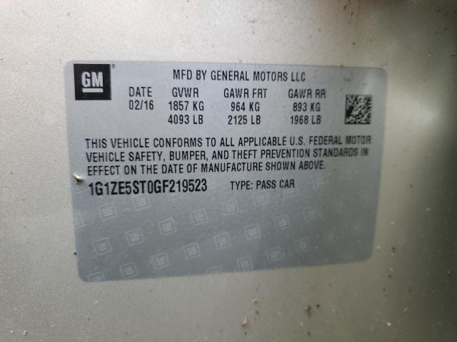 1G1ZE5ST0GF219523 - 2016 CHEV MALIBU LT 棕色 照片 13