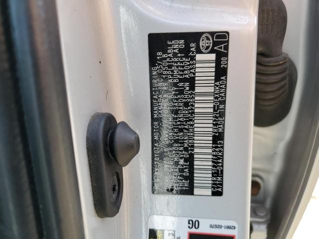 2T1BURHE8JC123652 - 2018 TOYOTA COROLLA L 银色 照片 13