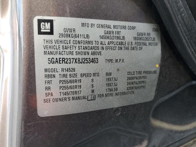 5GAER237X8J253463 - 2008 BUICK ENCLAVE CXL 棕色 照片 13