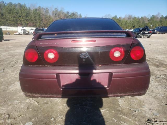 2G1WH52K149353642 - 2004 CHEVROLET IMPALA LS BURGUNDY photo 6