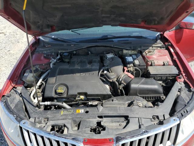 3LNHL2GC0AR625825 - 2010 LINCOLN MKZ RED photo 11