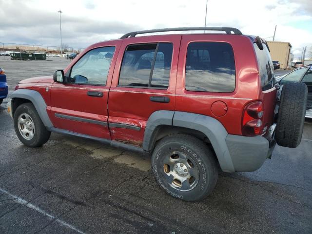 1J4GL48K57W501406 - 2007 JEEP LIBERTY SPORT RED photo 2