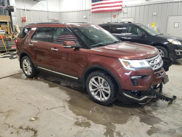 1FM5K8F81JGB78970 - 2018 FORD EXPLORER LIMITED RED photo 4