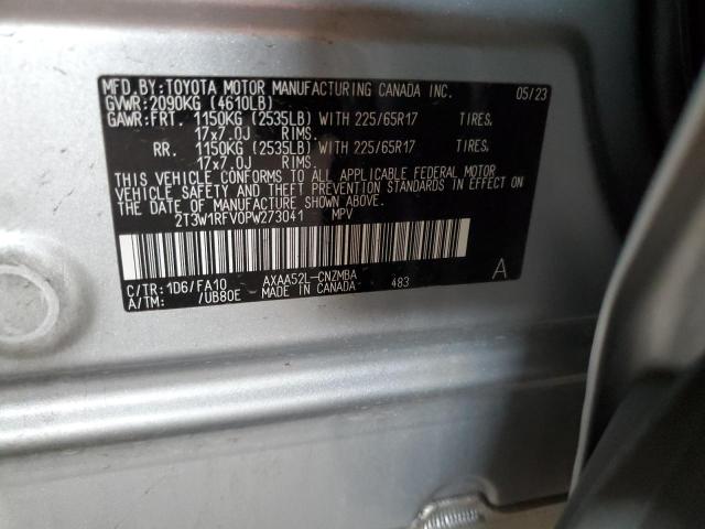 2T3W1RFV0PW273041 - 2023 TOYOTA RAV4 XLE SILVER photo 14
