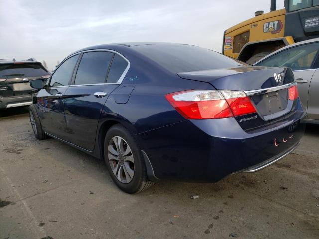 1HGCR2F31FA275526 - 2015 HONDA ACCORD LX BLUE photo 2