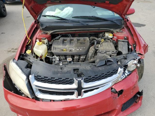 1C3CDZCB2CN156202 - 2012 DODGE AVENGER SXT RED photo 11