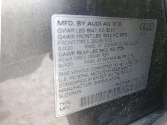 WA1VAAF7XKD013728 - 2019 AUDI Q7 PRESTIGE GRAY photo 13