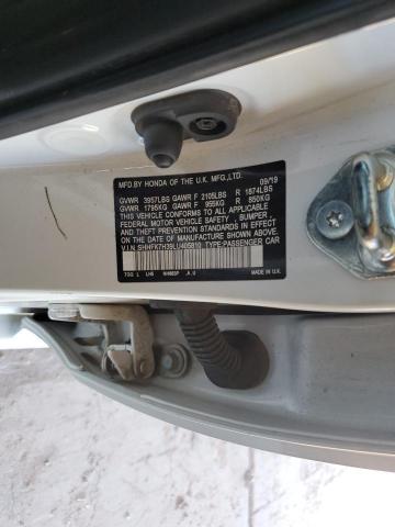 SHHFK7H39LU405810 - 2020 HONDA CIVIC LX WHITE photo 12