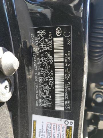 JTNKHMBX0M1119049 - 2021 TOYOTA C-HR XLE BLACK photo 12