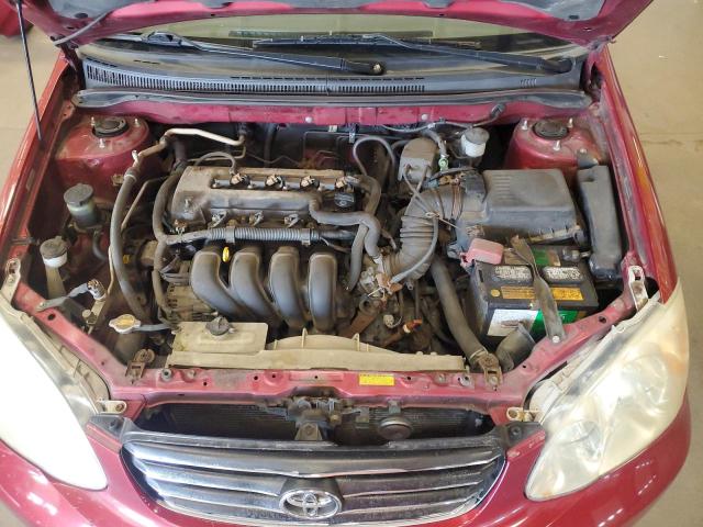 JTDBR32E632004135 - 2003 TOYOTA COROLLA CE RED photo 11